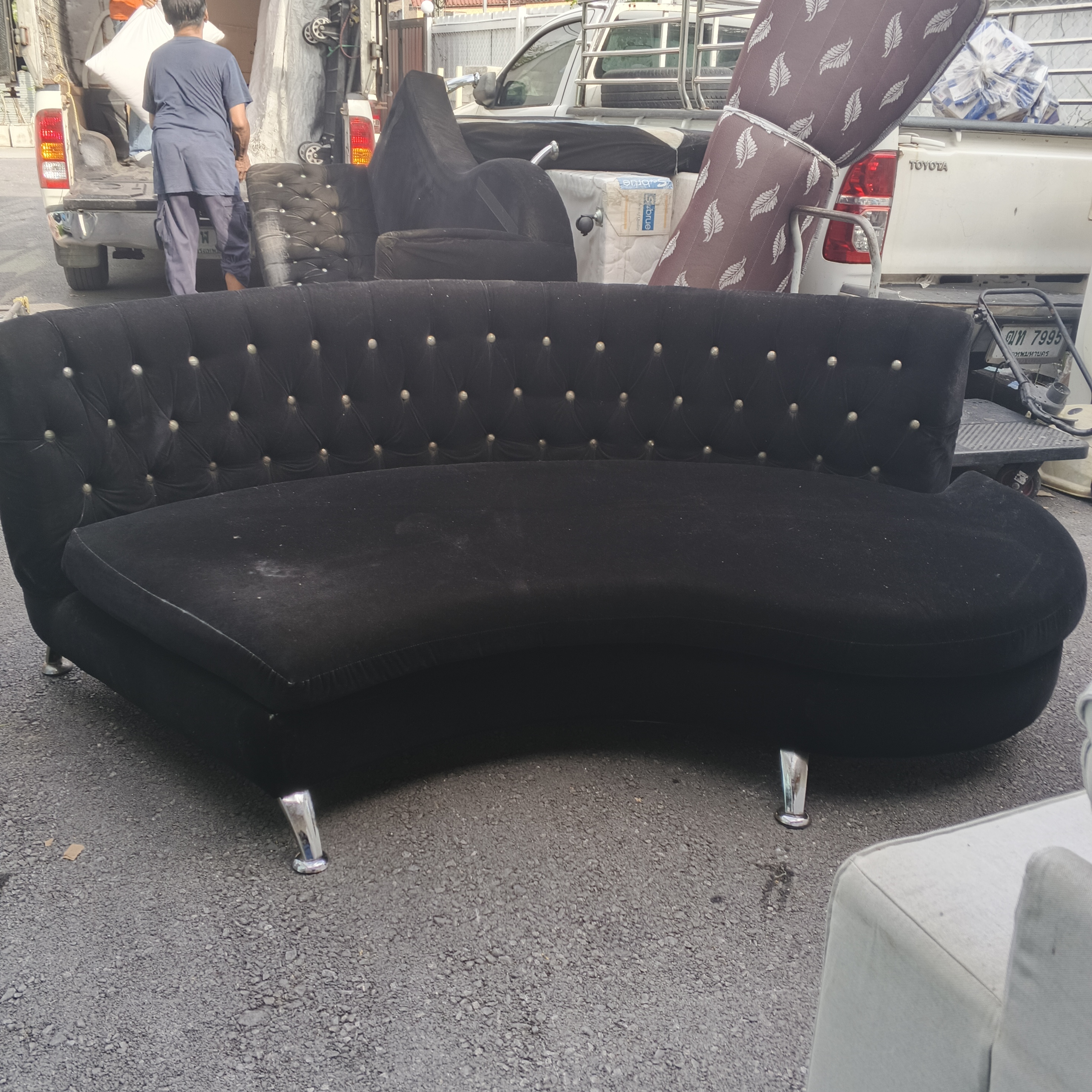 โซฟาสีดำ